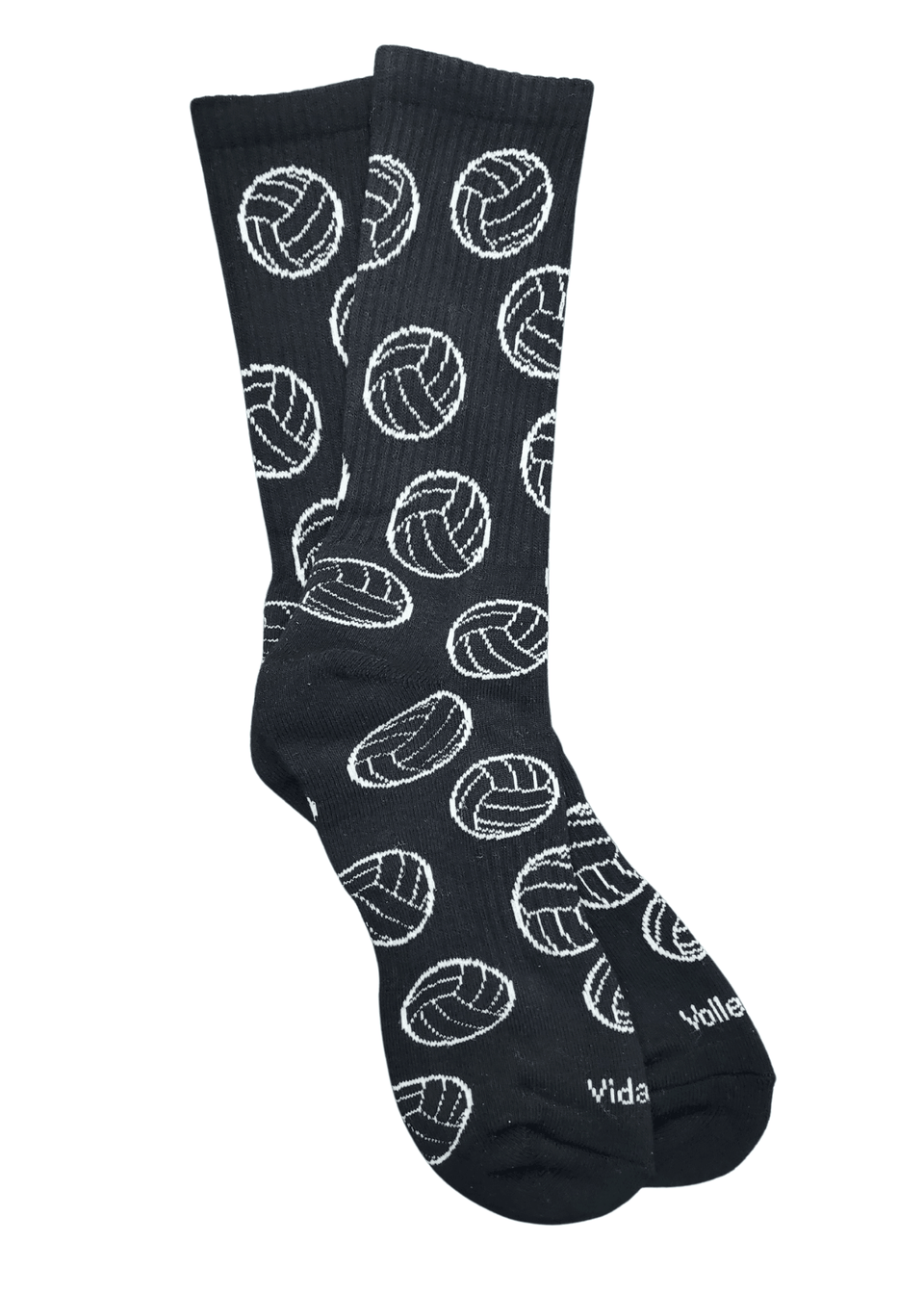 Black and White Volleyball Socks - VidaVibe